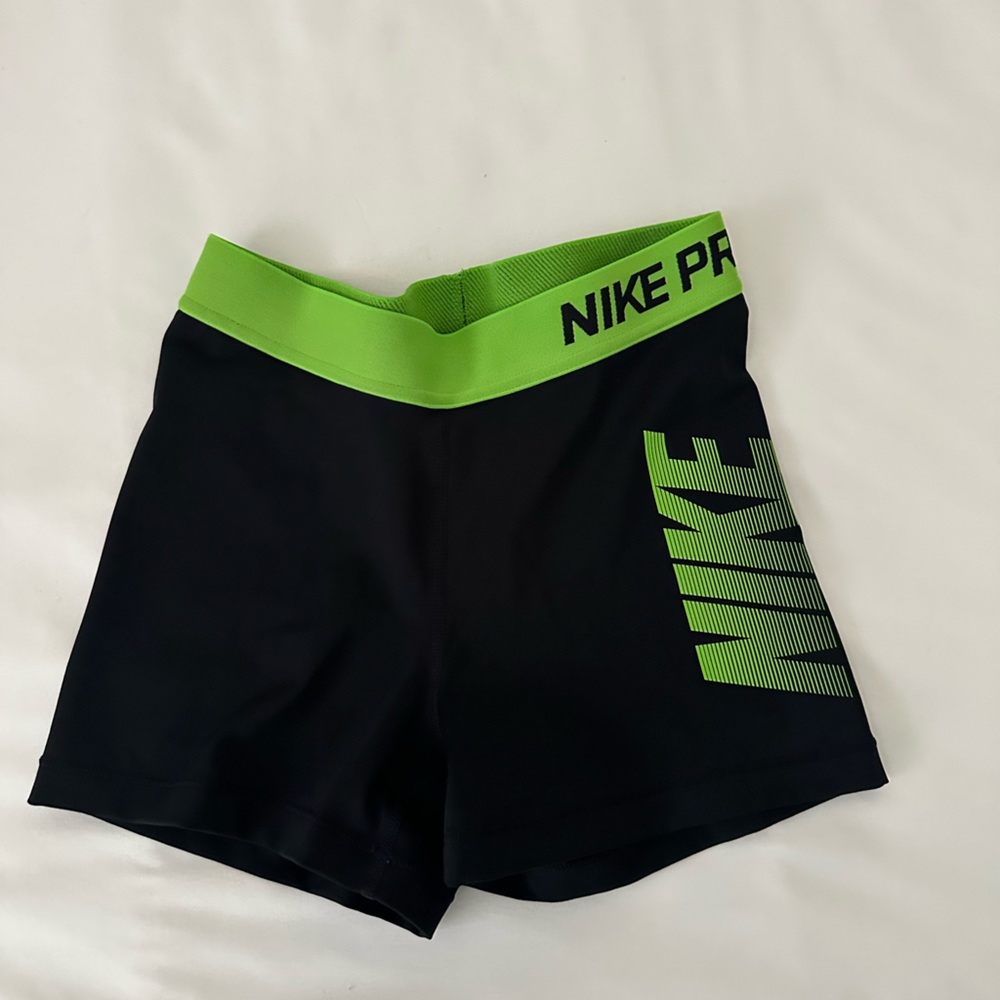 Size Small - Nike Pros - Black and Lime Green